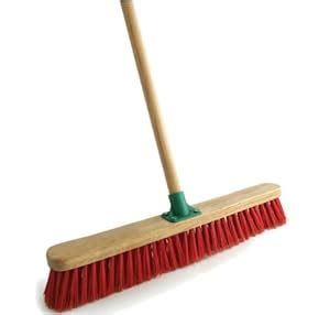 Stiff Hard PVC Yard Brush Large Outdoor Sweeping Broom with Handle and Bracket: Amazon.co.uk ...