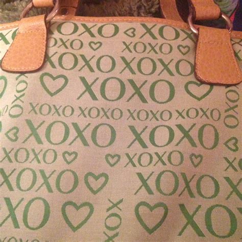 brand: xoxo mint pattern hand bag with beige accents... - Depop