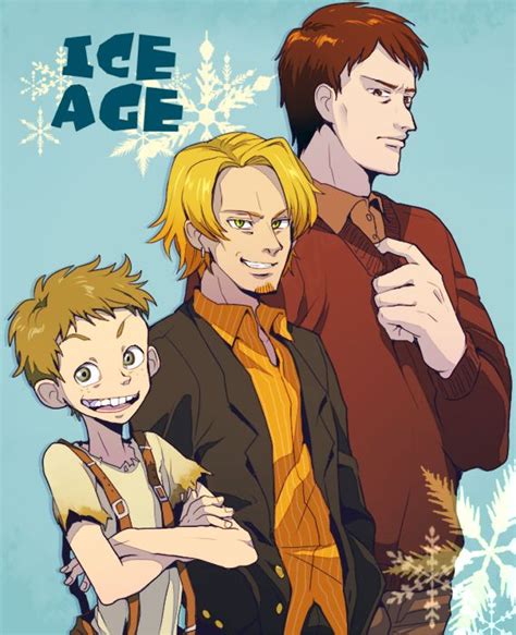 Ice Age humanised - from left: Sid, Diego, Manny | humanized characters ♡ | Pinterest | Ice age ...