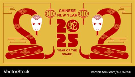 Lunar new year chinese 2025 Royalty Free Vector Image