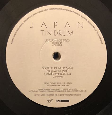 Japan - Tin Drum [Half Speed Mastered] [VINYL] (UK & Europe) New & Sealed - 2018