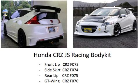 Honda CR-Z Crz JS Racing Bumper Bodykit body kit front side rear skirt ...