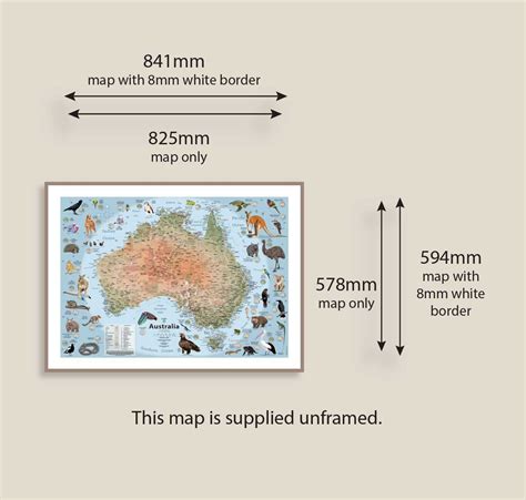 Illustrated Map of Australia Wildlife - Etsy