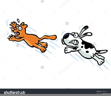 Dog Chasing Cat Clipart | Free Images at Clker.com - vector clip art online, royalty free ...