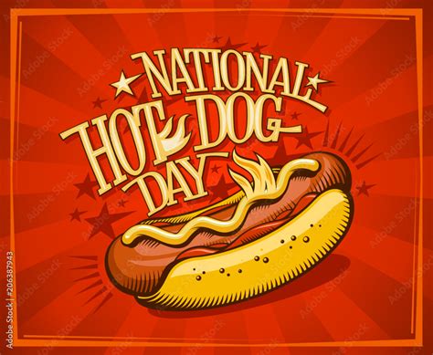 National hot dog day banner design Stock Vector | Adobe Stock