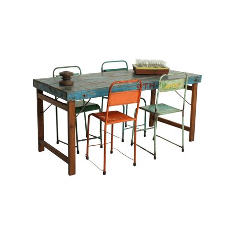 Industrial LOOK Vintage Style Rustic 160 cm Reclaimed Wood Dining Tables