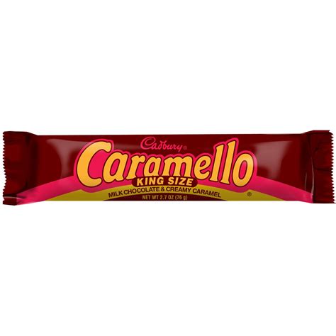 Cadbury Caramello King Size Milk Chocolate & Creamy Caramel 2.7 Ounce ...