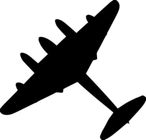 Bomber Silhouette at GetDrawings | Free download