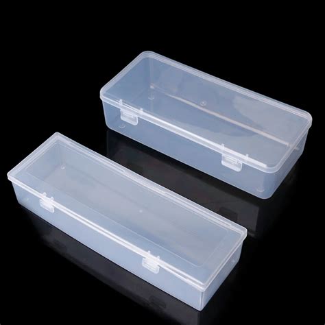 Rectangular Plastic Clear Storage Box Jewelry Container Case Bead ...