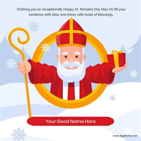 Beautiful Happy St Nicholas Day 2024 Greetings Card