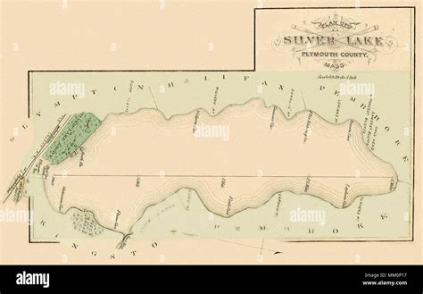 Map of Silver Lake. Silver Lake. 1879 Stock Photo - Alamy