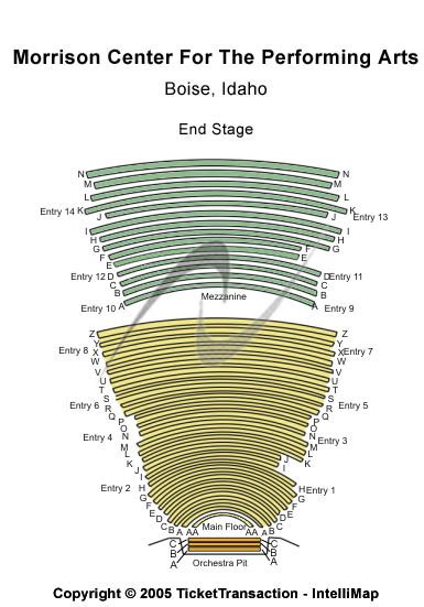 Morrison Center For The Performing Arts Seating Chart