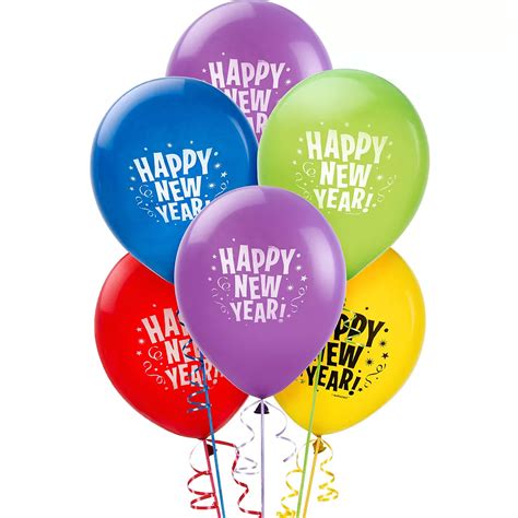 Primary Color Happy New Year Balloons 20ct | Party City Canada