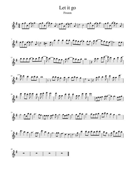 Let it go Sheet music for Flute (Solo) | Musescore.com