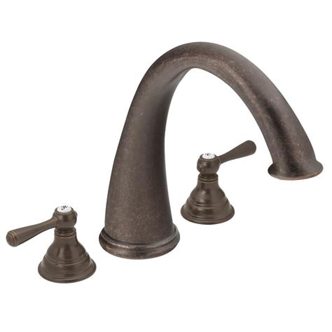 Shop Moen Oil Rubbed Bronze Double-handle High Arc Roman Tub Faucet - Free Shipping Today ...