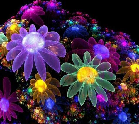 Neon Flowers Wallpapers - Wallpaper Cave