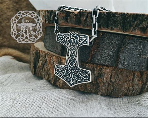 Mjolnir Pendant Thor's Hammer Pendant Sterling Silver | Etsy