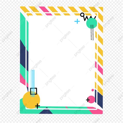 Geometric Border Clipart Vector, Abstract Doodle Geometric Graphic Memphis Border, Border ...