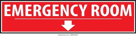 Emergency Room Direction Sign Vector Eps Stock Vector (Royalty Free ...