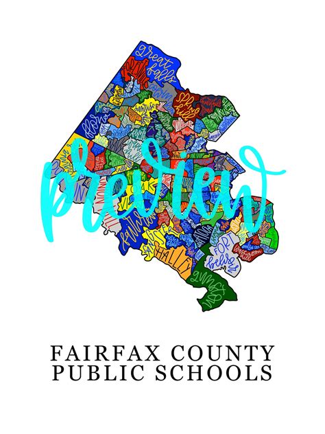 Fairfax County Public Elementary Schools Map - Etsy