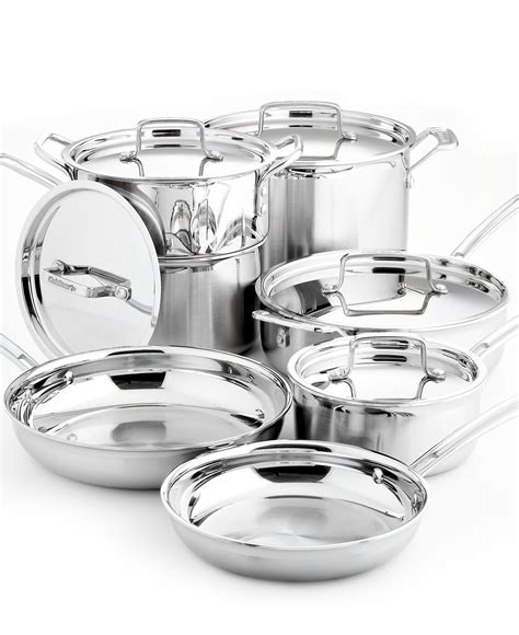 Cuisinart Multiclad Pro Tri-Ply Stainless Steel 12 Piece Cookware Set & Reviews - Cookware Sets ...