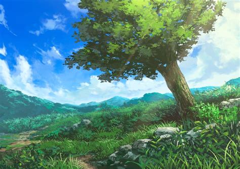 Anime Scenery Grass