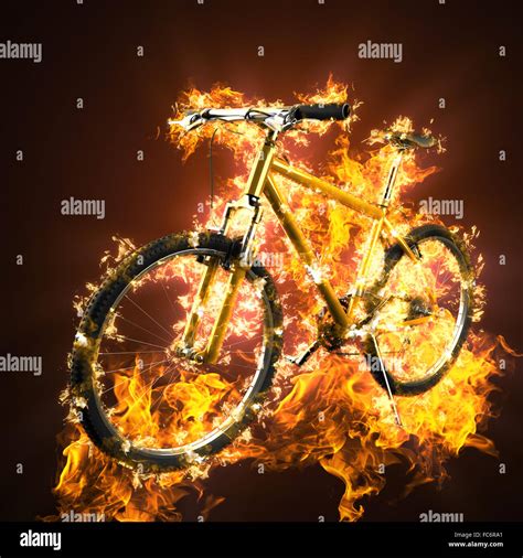 bike in fire Stock Photo - Alamy