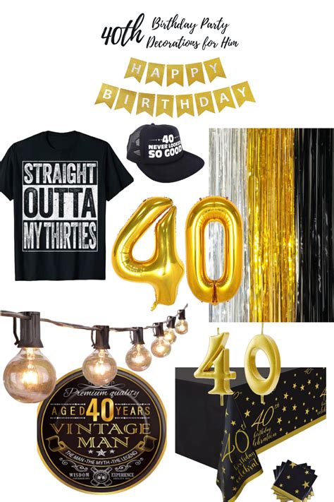 40th Birthday Themes For Him Start At Home Decor, 60% OFF