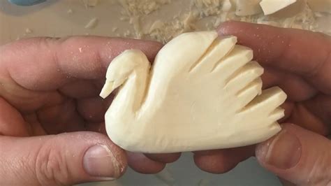 Swan soap carving - YouTube