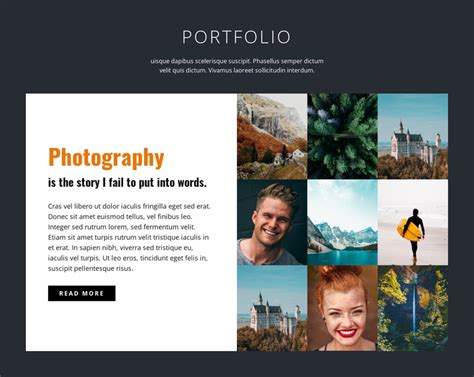 Professional photography portfolio Website Template