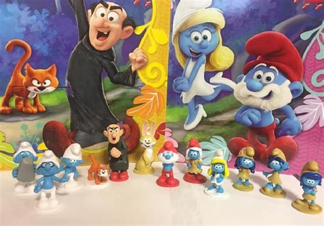 Buy Smurfs Deluxe Cake/Cupcake Toppers Set 12 Pcs with Smurfette, Papa ...