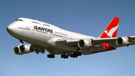 Fondos de Pantalla 2560x1440 Avións Avión comercial Boeing 747-400 Qantas Aviación 3D Gráficos ...