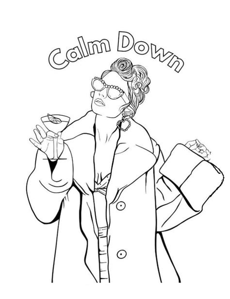 Taylor Swift You Need To Calm Down Coloring Page