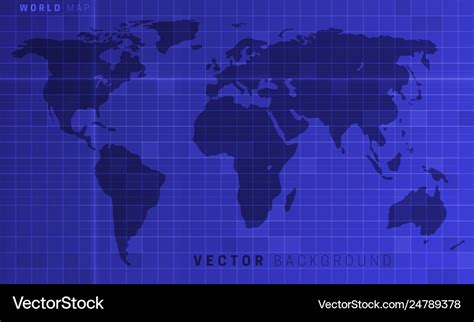 Digital world map Royalty Free Vector Image - VectorStock