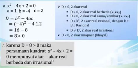 Mencari Diskriminan Persamaan Kuadrat