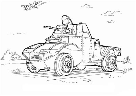 Army Vehicles coloring pages to download and print for free