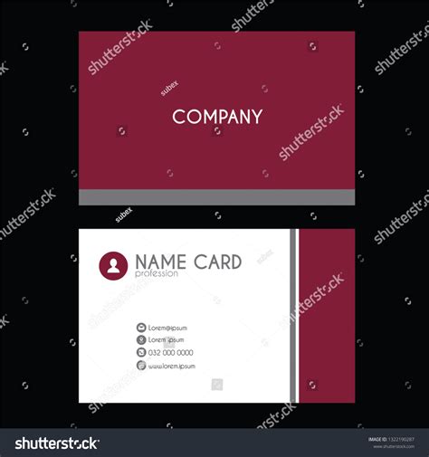 Name Card Template Design Minimalist Vektor Stock Vector (Royalty Free ...