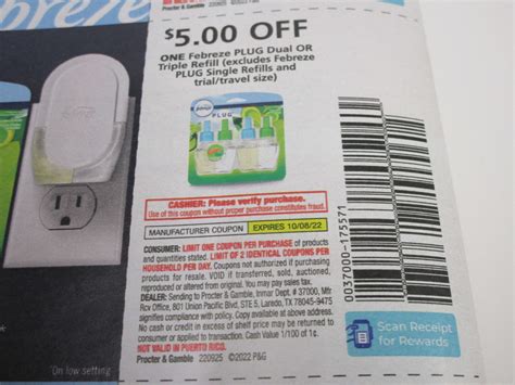 15 Coupons $5/1 Febreze Plug Dual or Tripple Refill 10/8/202