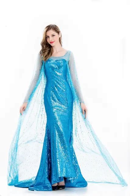 Christmas party cosplay elsa Sequins princess dress princess elsa ...