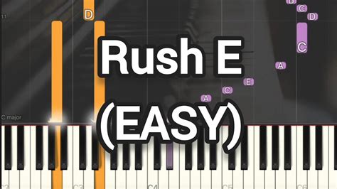 Rush E | Simple Piano (Piano Cover, Piano Tutorial) Sheet 琴譜 - YouTube