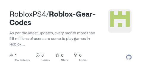 GitHub - RobloxPS4/Roblox-Gear-Codes: As per the latest updates, every month more than 56 ...