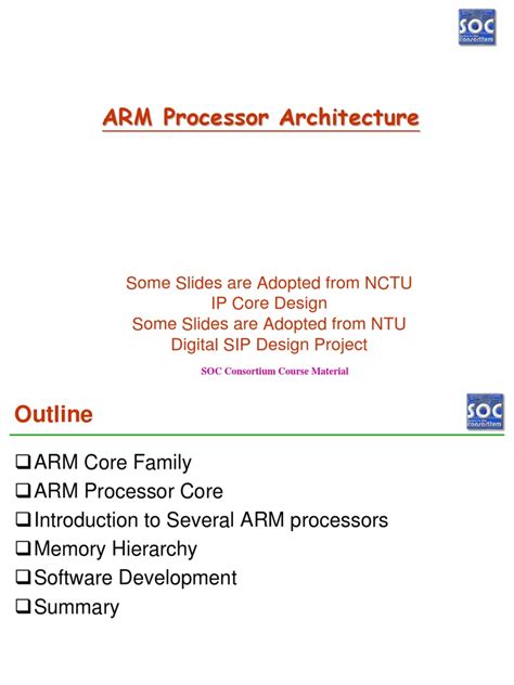 ARM Processor Architecture | PDF | Arm Architecture | Cpu Cache