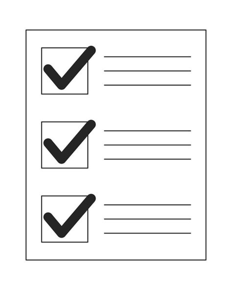 Checklist flat monochrome isolated vector object. To do list with tasks. Text on paper. Editable ...