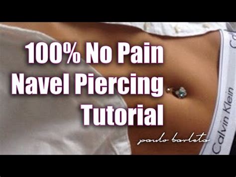 How To Do Painless Piercing || 100% No Pain Navel Piercing Tutorial - YouTube