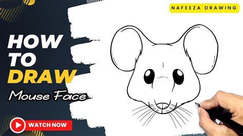 How to draw Mouse Face - YouTube