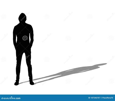 Man and his shadow stock vector. Illustration of dark - 187546707