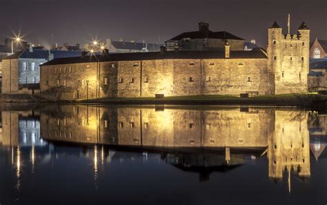 Enniskillen Castle, overlooking Lough Erne looks well at night. # ...