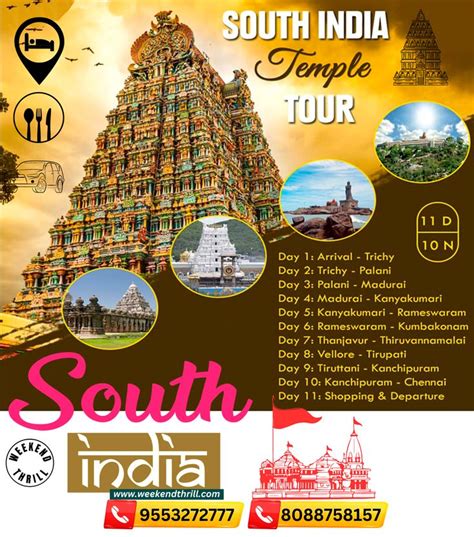 South India Temple Tour .. | Holiday travel destinations, Travel india ...