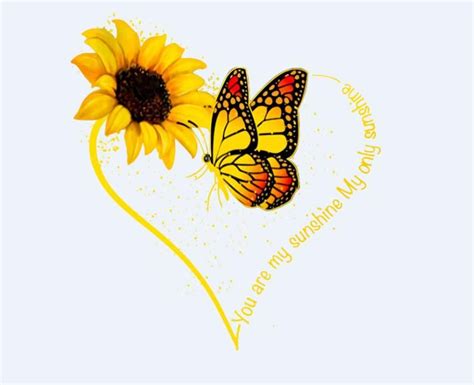 Sunflower Butterfly You Are My Sunshine My Only Sunshine PNG | Etsy in 2021 | Sunshine tattoo ...