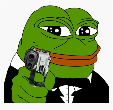 #pepe #meme #rarepepe #gun #delete - Pepe Cheers, HD Png Download , Transparent Png Image - PNGitem